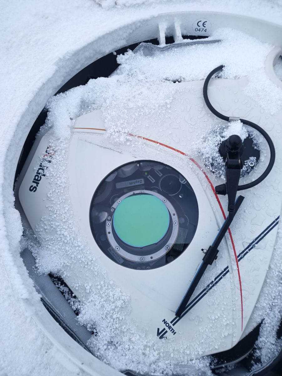 Wind Lidar top plate in snow